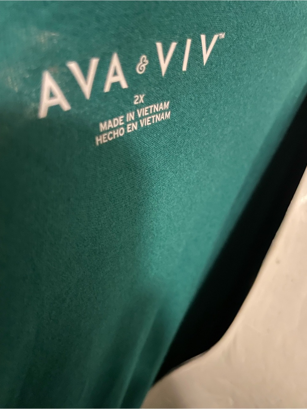 Ava & Viv Teal Green Wrap Jumpsuit - Picture 5 of 6